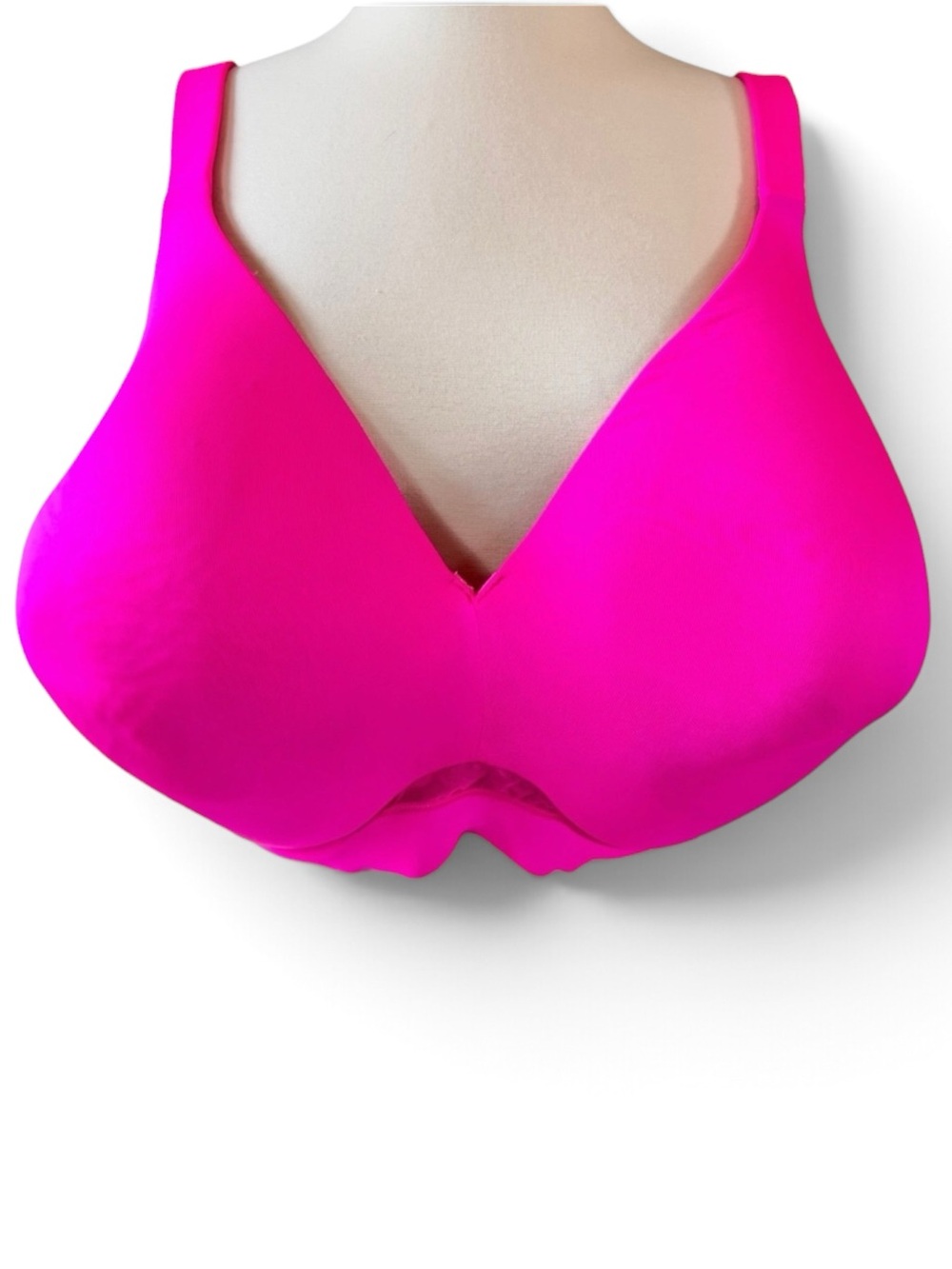 Cacique Comfort Bliss Lightly Lined No-Wire Full Coverage Bra in Hot Pink 40K